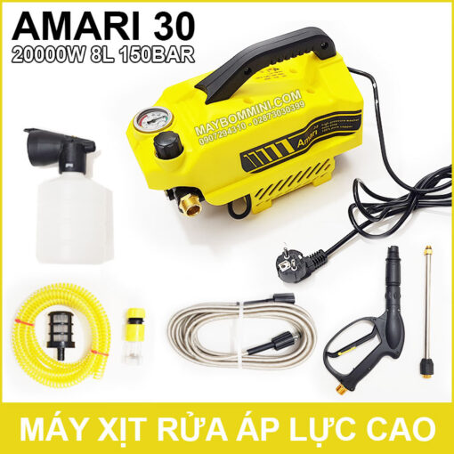 May Bom Ap Luc Cao Rua Xe Ve Sinh May Lanh 1800W 120bar Amari