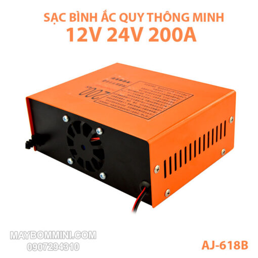 Sac Ac Quy 12v 24v 200Ah AJ 618B Cao Cap Gia Re