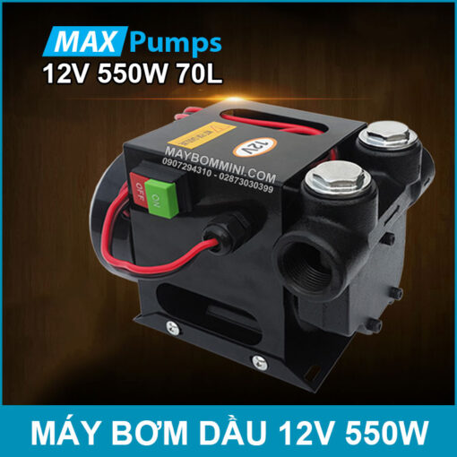 May Bom Dau 12V 550W 70L Maxpumps Chinh Hang