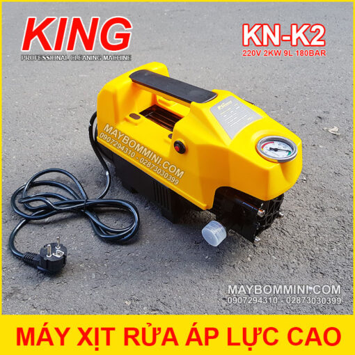 May Rua Xe Gia Dinh Ap Luc Cao Gia Re 220v 9l 180bar King