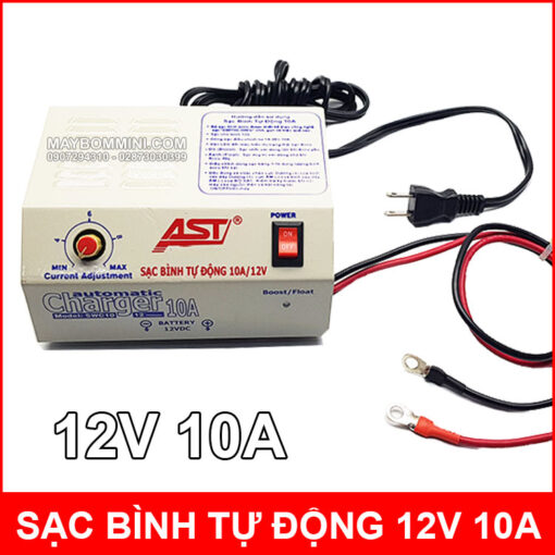 Sac Binh Ac Quy Tu Dong 10A 12V AST Chinh Hang Gia Tot