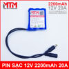 Pin Sac 12V 2200mah 20A Chinh Hang