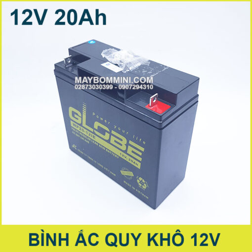 Binh Ac Quy 12v 20a Globe Chinh Hang