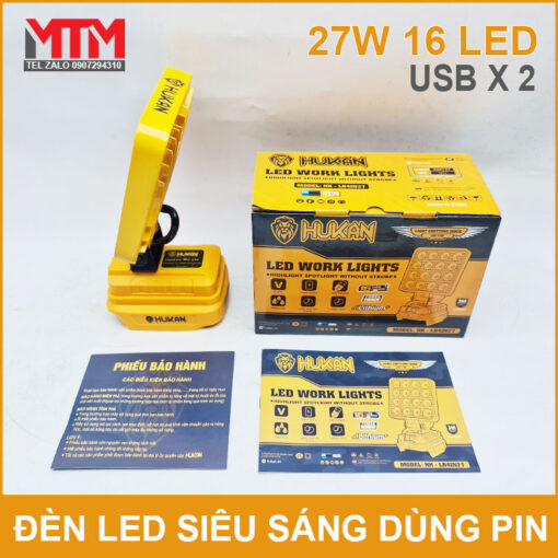 Den Led Dung Pin May Khoan Makita