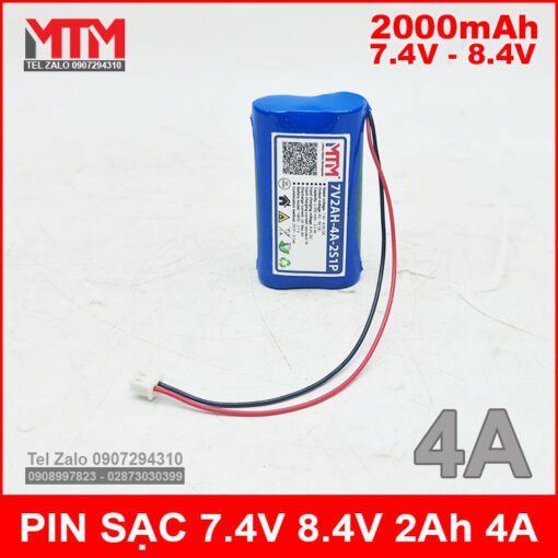 Pin 7v 8v 2000mah