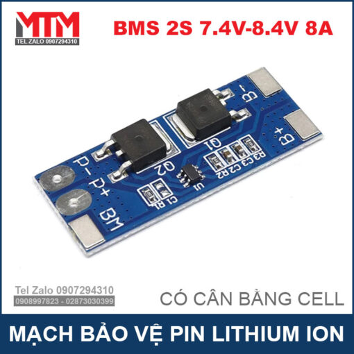 Mach Bao Ve Pin 18650 2S 8A