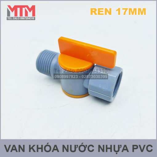 Van Khoa Nuoc Nhua Ren Noi 17mm