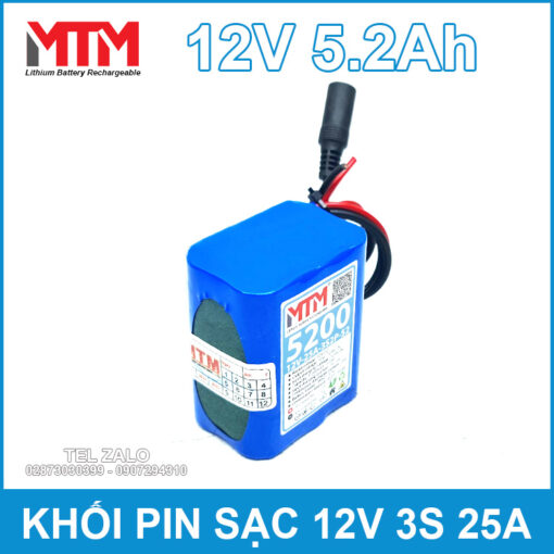 Gia Khoi Pin 12V 3S 5200mah 25A