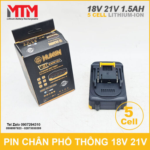 Gia Pin May Khoan Hukan Chan Pho Thong 21V 5cell 1500mAh 5C