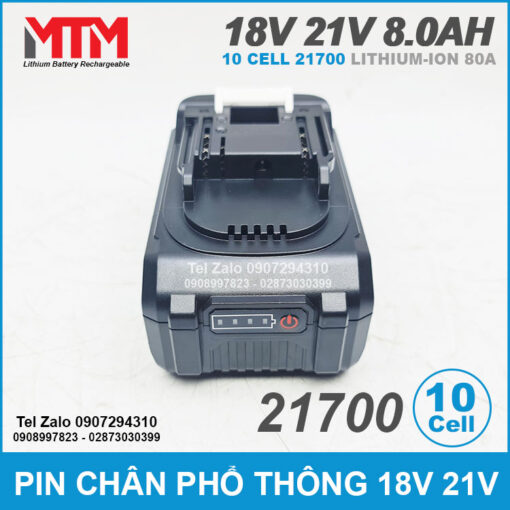 Pin May Khoan Ban Vit May Cat Co Chan Pho Thong 18V 8ah 10 Cell