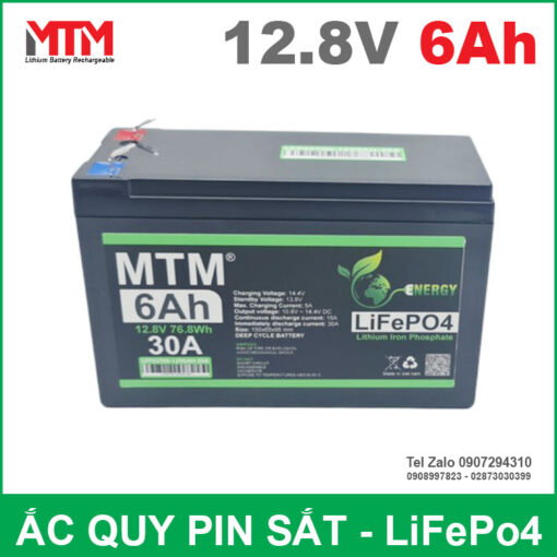 Binh Ac Quy Pin 12V 6Ah 30A Lifepo4