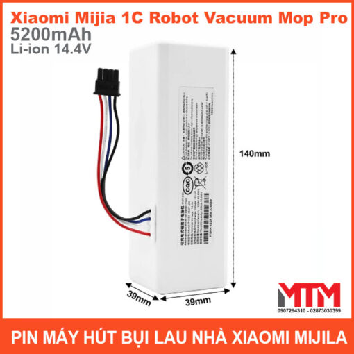 Pin May Hut Bui Lau Nha Xiaomi Robot MOP 14v4 5200mahkich Thuoc