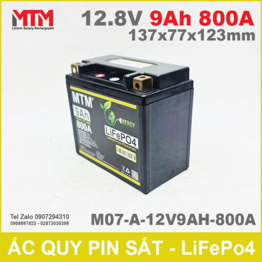 Ban Ac Quy Pin Xe May 12V 9Ah 800A M07 A 12V9AH 800A