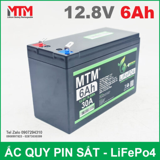 Ban Binh Ac Quy Pin 12V 6Ah 30A Lifepo4