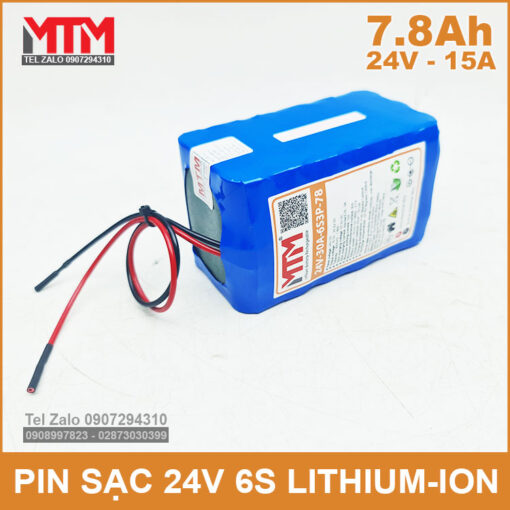 Giai Pin 24v 7800mah 15A 6S3P MTM